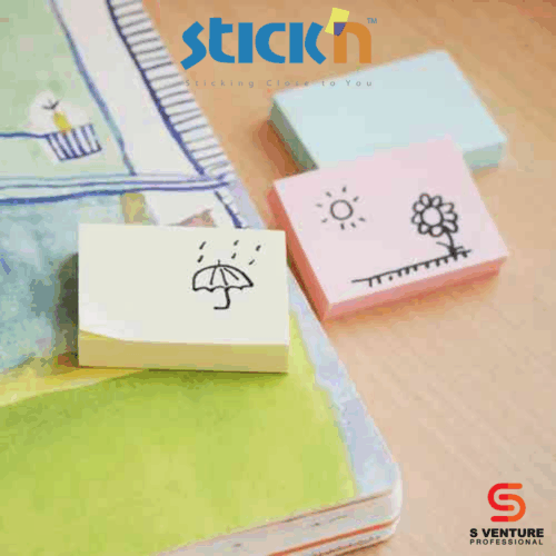 กระดาษโน้ต Stick'N รุ่น 21126 ขนาด 1.5"x2" พาสเทล (แพ็ค 3)