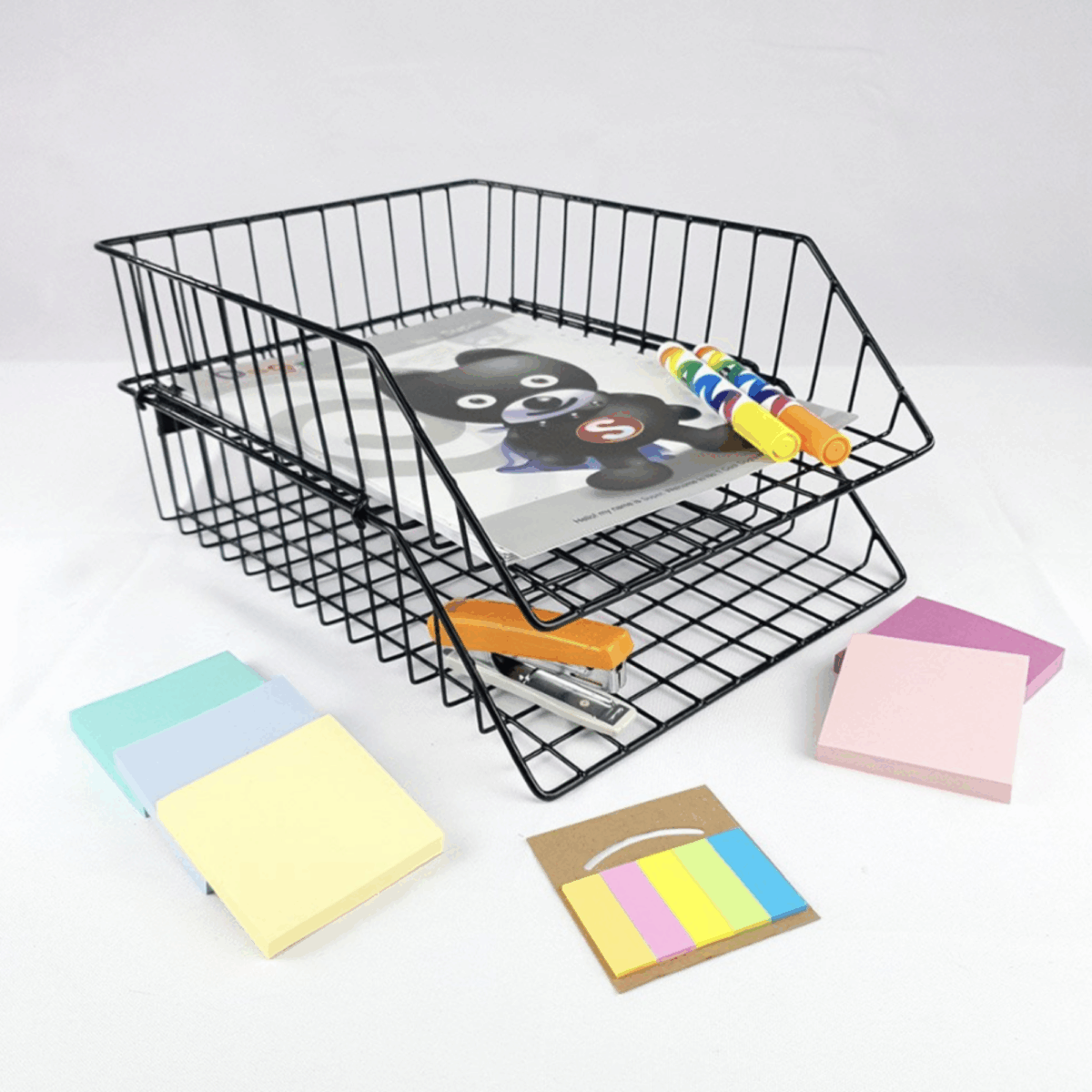 ตะกร้าใส่เอกสาร Robin No.402 2 ชั้น สีแดง