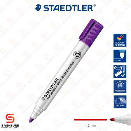 ปากกาไวท์บอร์ด Staedtler Lomocolor No.351 - Purplr ปากกาไวท์บอร์ด Staedtler Lomocolor No. 351 สีม่วง