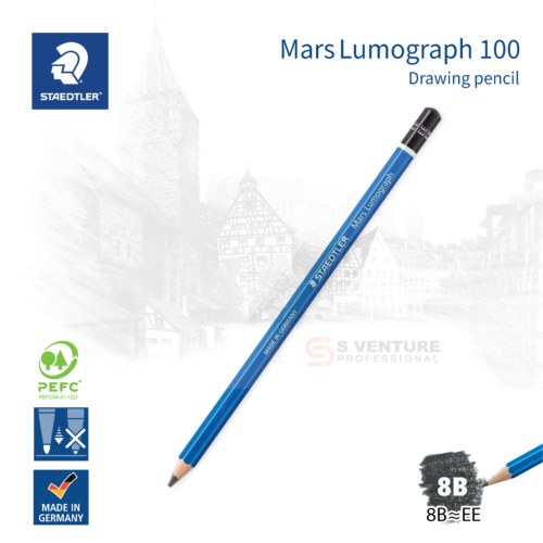 ดินสอ Staedtler รุ่น Mars Lumograph 100 (8B ~ EE)