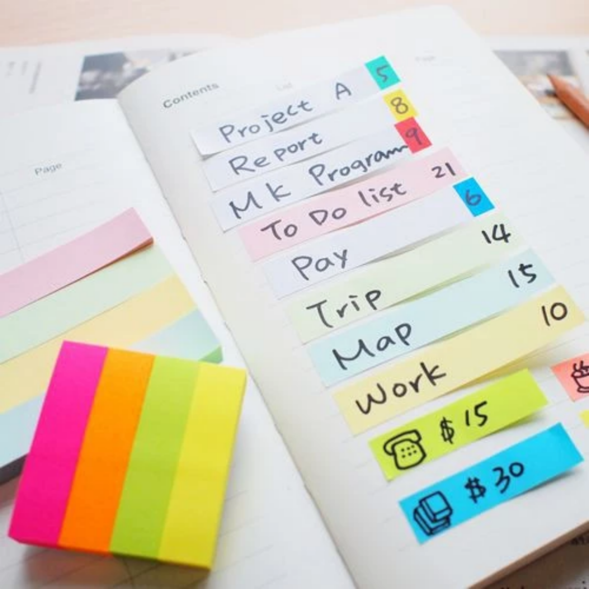 อินเด็กซ์กระดาษโน้ต STICK’N  No.21017P Neon (1.2 × 5 ซม.)